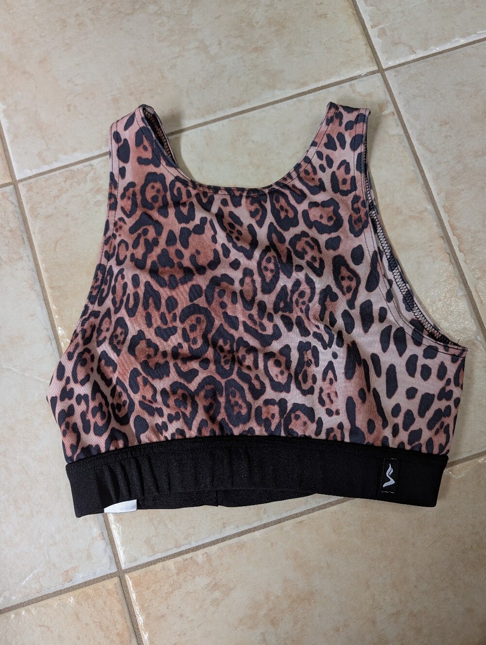 Leopard Print Pole Dance Top - Picture 2 of 3